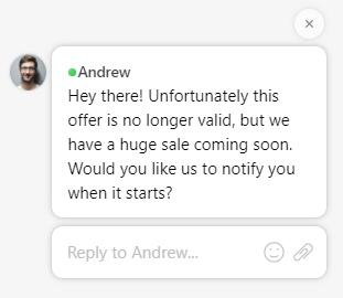 Andrew: Hey there! Unfortunately this offer is no longer valid, but we have a huge sale coming soon